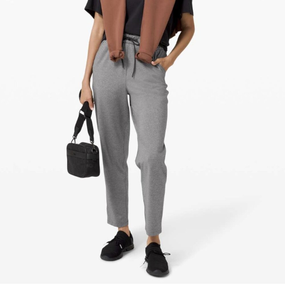 Lululemon Keep Moving 7/8 Pant Heathered Black / Black Gray Full-On Luxtreme 10 - Picture 1 of 16